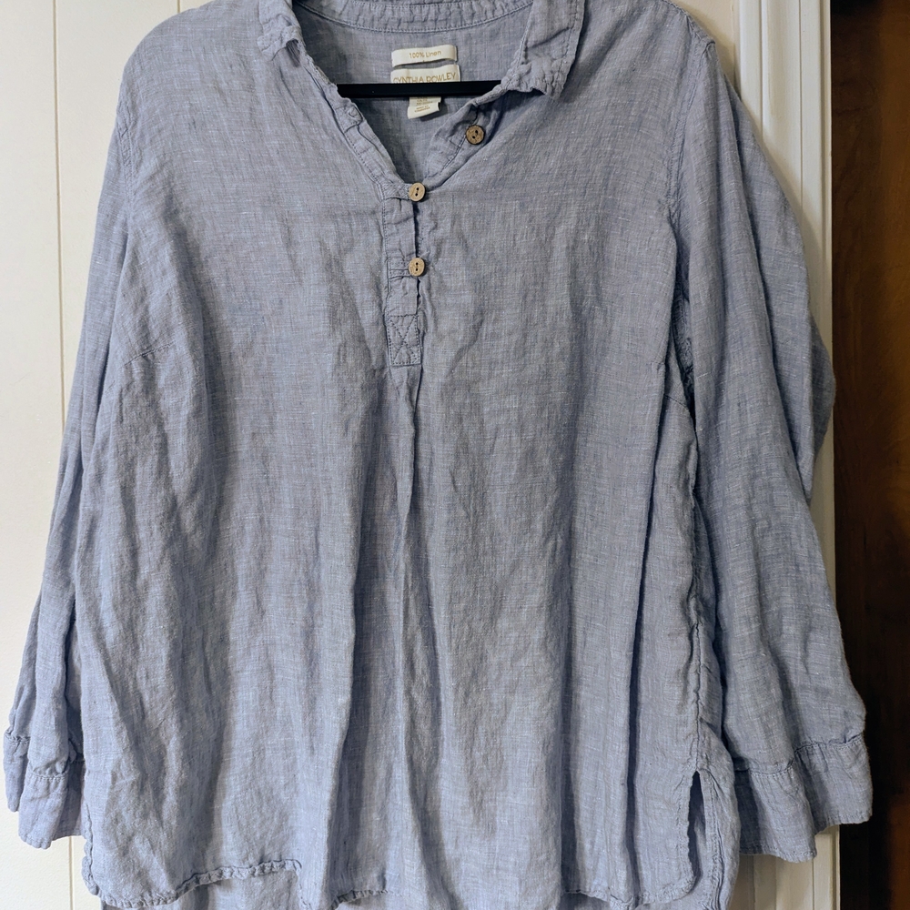Cynthia Rowley Light Blue Tunic Top